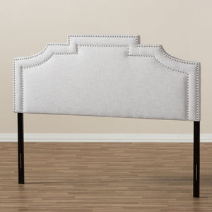 Baxton Studio Deena Modern and Contemporary Greyish Beige Fabric King Size Headboard