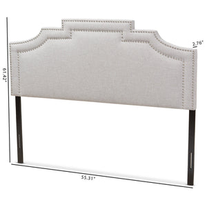 Baxton Studio Deena Modern and Contemporary Greyish Beige Fabric Full Size Headboard