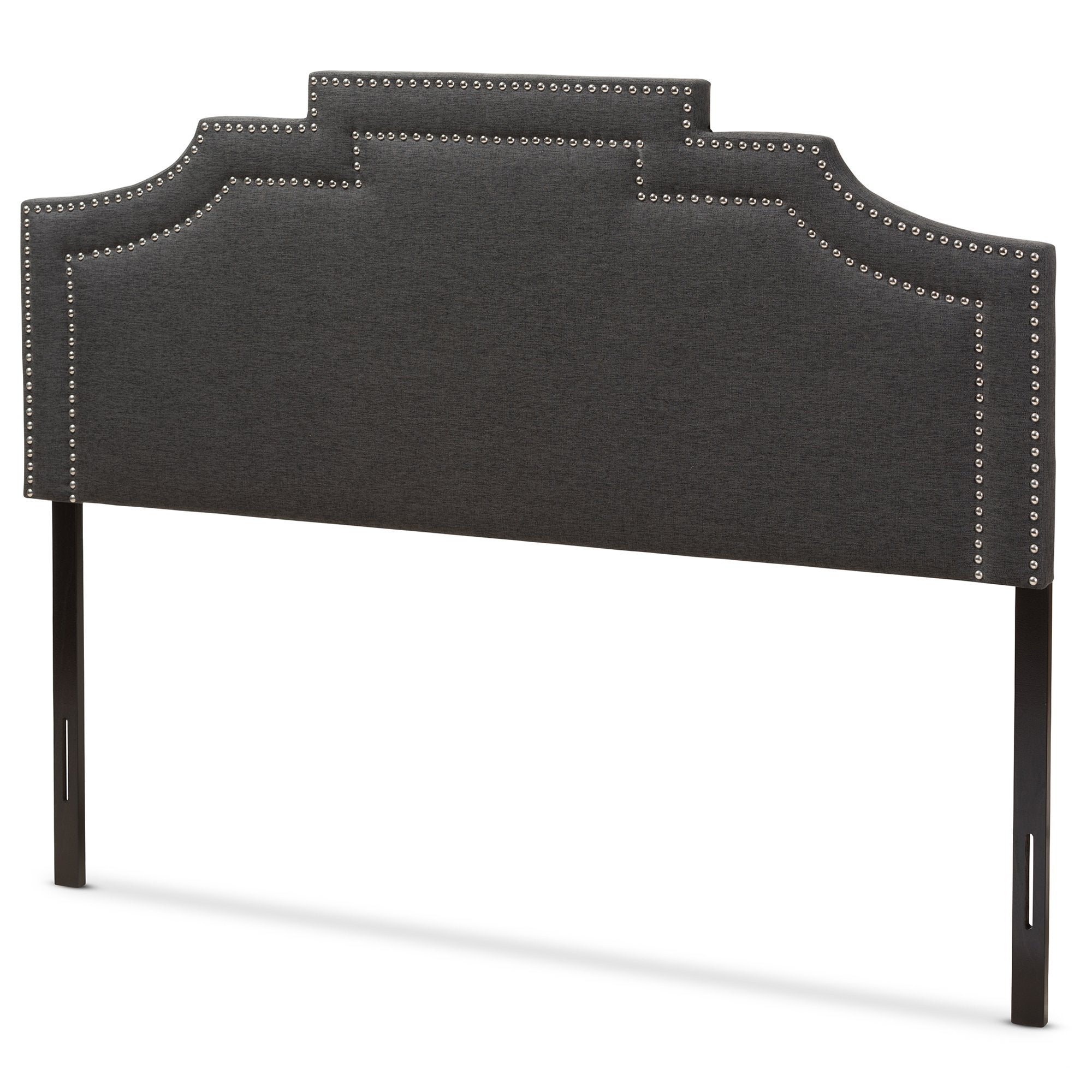 Baxton Studio Deena Modern and Contemporary Dark Grey Fabric King Size Headboard