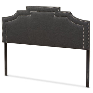 Baxton Studio Deena Modern and Contemporary Dark Grey Fabric Full Size Headboard