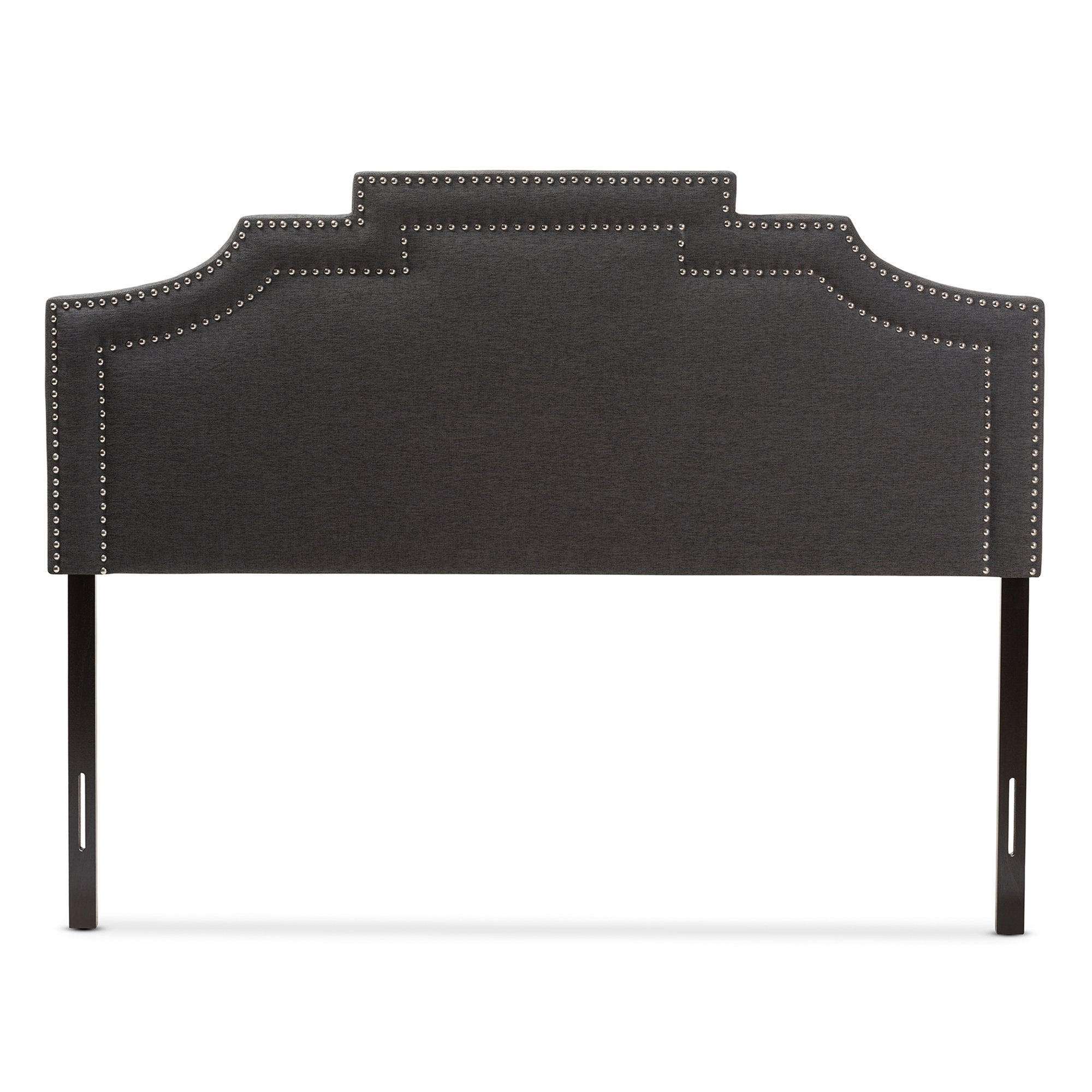 Baxton Studio Deena Modern and Contemporary Dark Grey Fabric Full Size Headboard