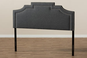 Baxton Studio Deena Modern and Contemporary Dark Grey Fabric Full Size Headboard