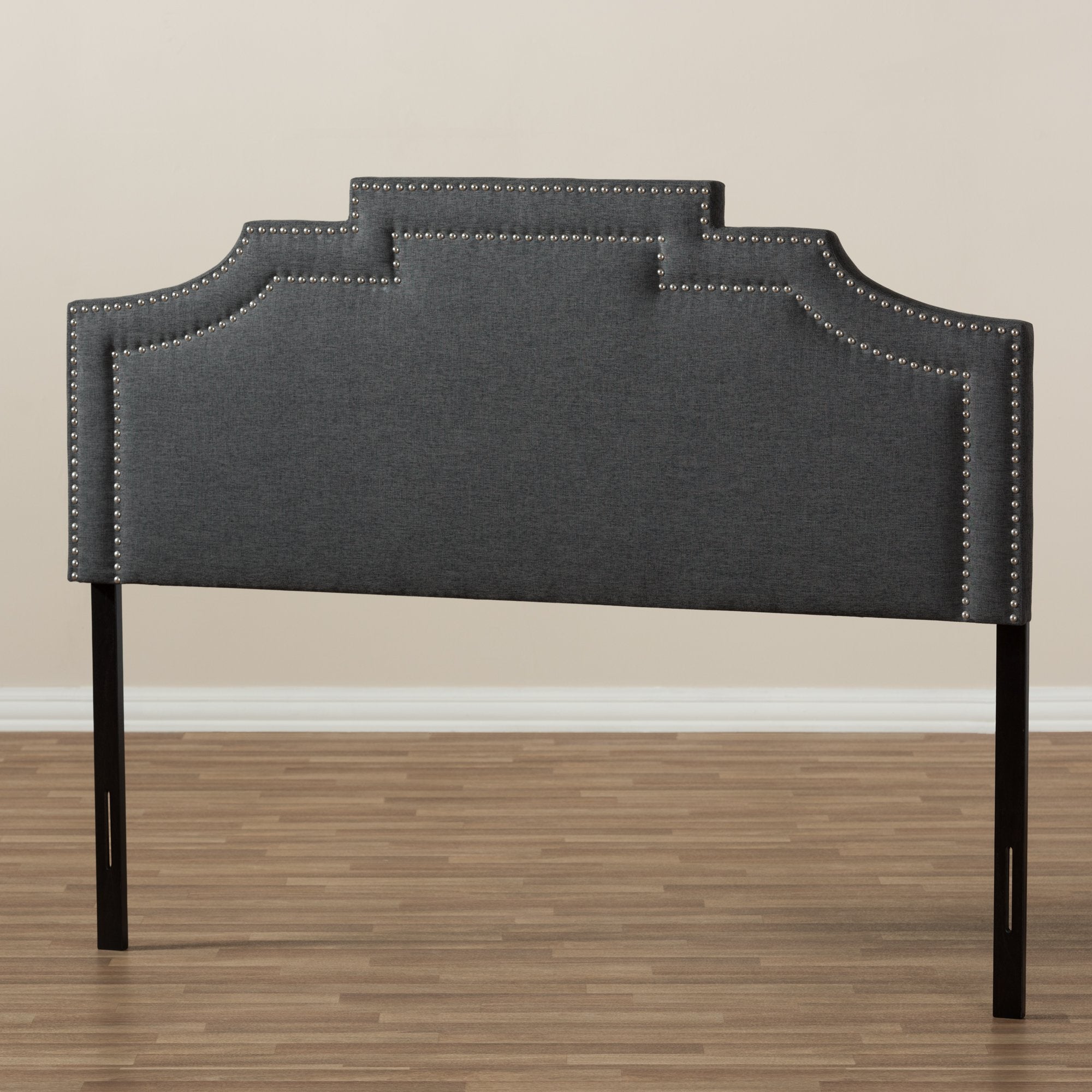 Baxton Studio Deena Modern and Contemporary Dark Grey Fabric Full Size Headboard