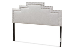 Baxton Studio Sophia Modern and Contemporary Greyish Beige Fabric Queen Size Headboard