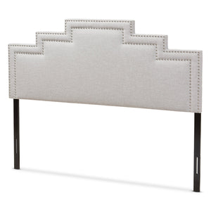 Baxton Studio Sophia Modern and Contemporary Greyish Beige Fabric Queen Size Headboard