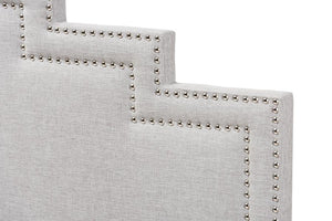 Baxton Studio Sophia Modern and Contemporary Greyish Beige Fabric Full Size Headboard