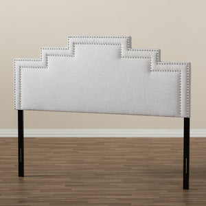 Baxton Studio Sophia Modern and Contemporary Greyish Beige Fabric Full Size Headboard