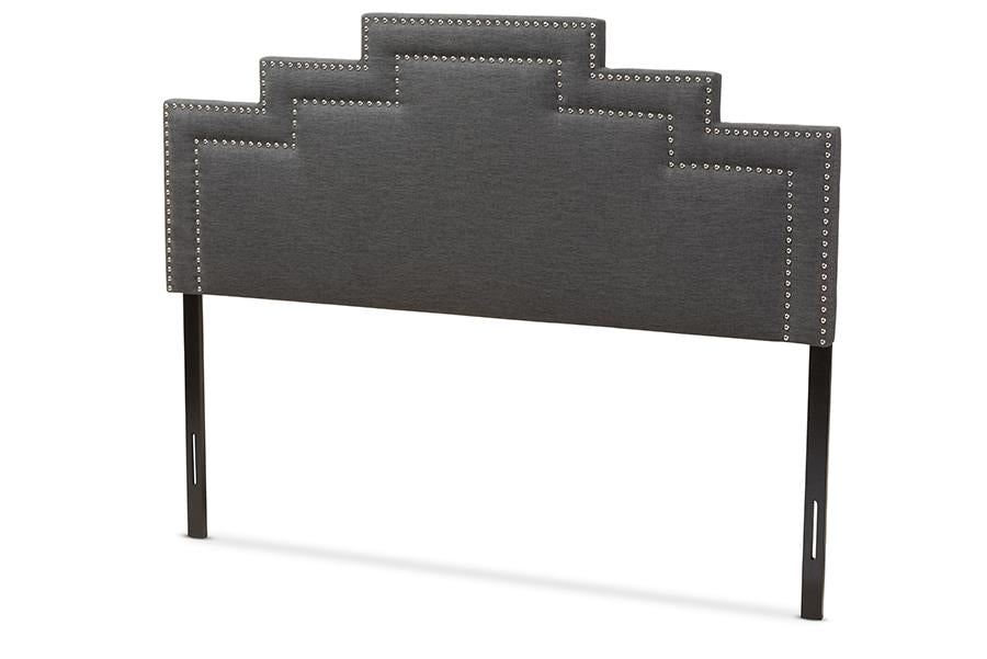 Baxton Studio Sophia Modern and Contemporary Dark Grey Fabric Full Size Headboard