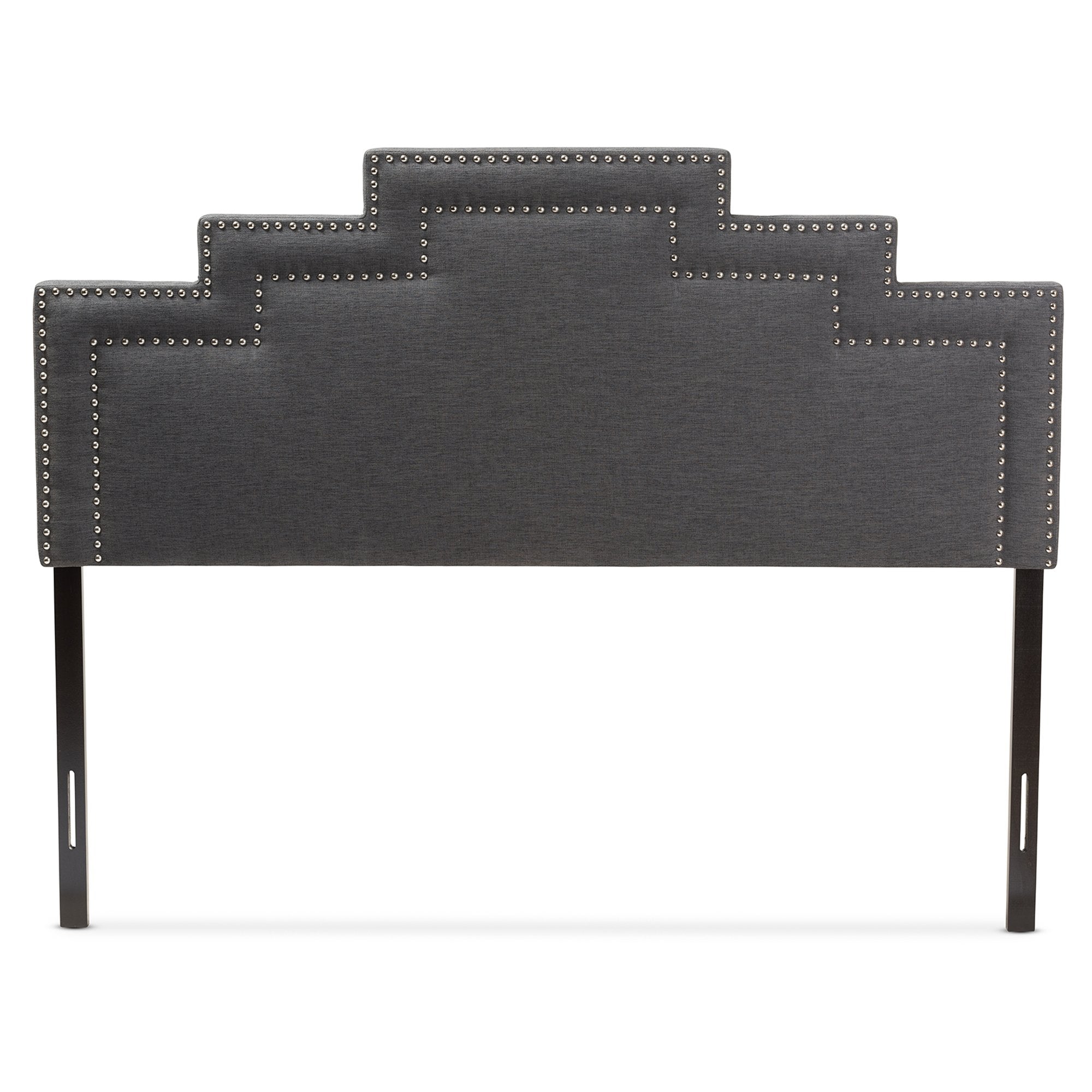 Baxton Studio Sophia Modern and Contemporary Dark Grey Fabric King Size Headboard