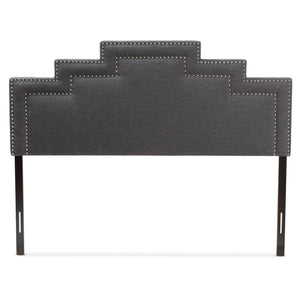 Baxton Studio Sophia Modern and Contemporary Dark Grey Fabric Full Size Headboard