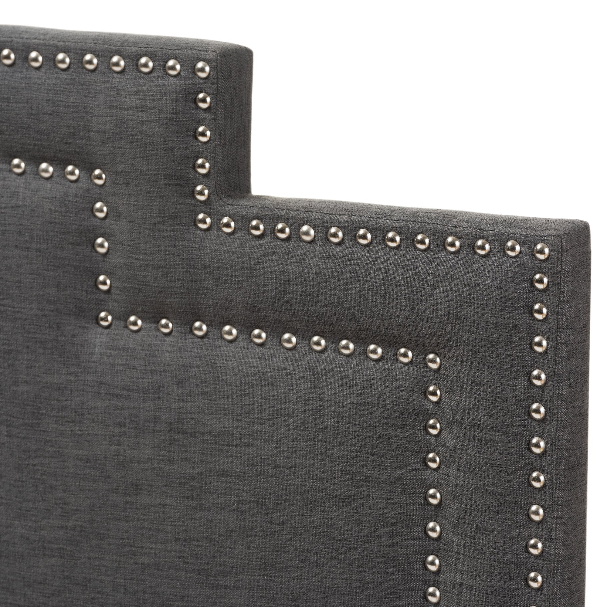 Baxton Studio Sophia Modern and Contemporary Dark Grey Fabric Queen Size Headboard