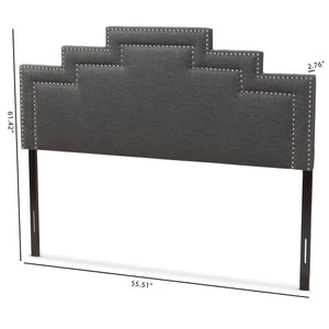 Baxton Studio Sophia Modern and Contemporary Dark Grey Fabric Full Size Headboard