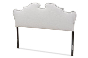 Baxton Studio Dalton Modern and Contemporary Greyish Beige Fabric King Size Headboard