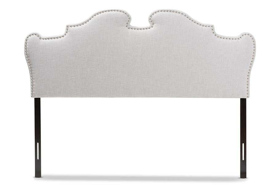 Baxton Studio Dalton Modern and Contemporary Greyish Beige Fabric Queen Size Headboard