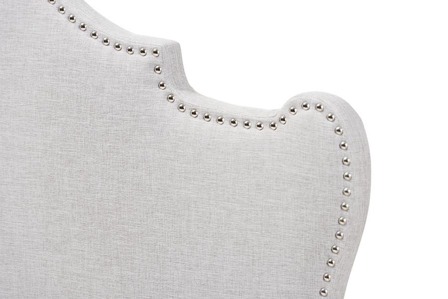 Baxton Studio Dalton Modern and Contemporary Greyish Beige Fabric Queen Size Headboard