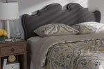 Baxton Studio Dalton Modern and Contemporary Dark Grey Fabric Full Size Headboard