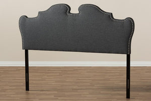 Baxton Studio Dalton Modern and Contemporary Dark Grey Fabric Full Size Headboard