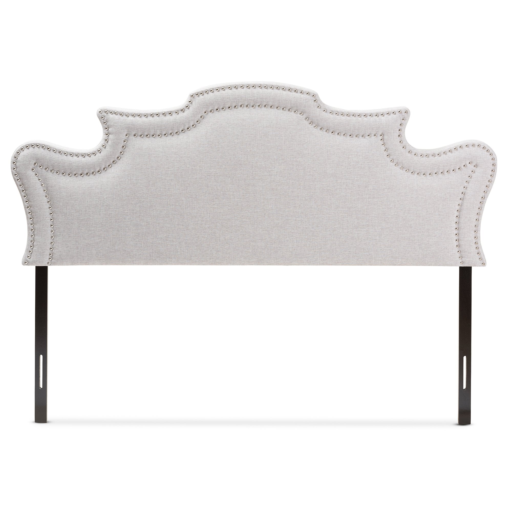 Baxton Studio Debbie Modern and Contemporary Greyish Beige Fabric King Size Headboard