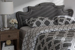 Baxton Studio Debbie Modern and Contemporary Dark Grey Fabric Full Size Headboard