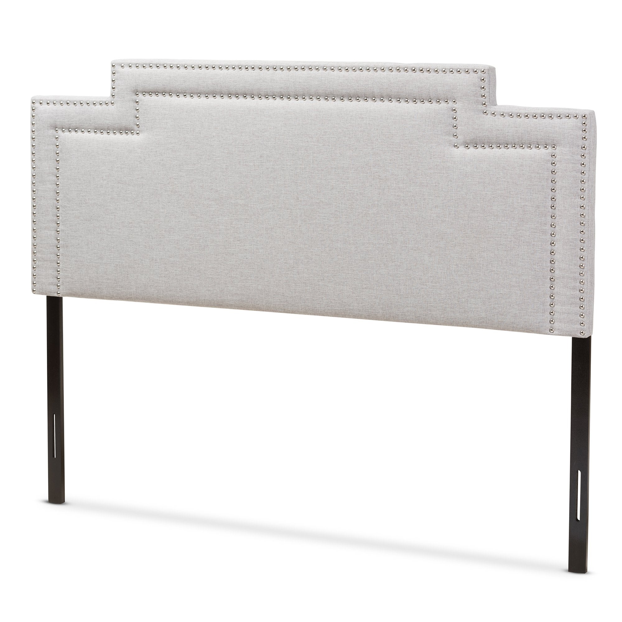 Baxton Studio Casey Modern and Contemporary Greyish Beige Fabric Queen Size Headboard