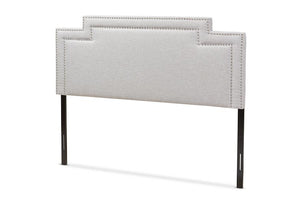 Baxton Studio Casey Modern and Contemporary Greyish Beige Fabric Full Size Headboard