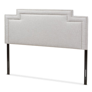 Baxton Studio Casey Modern and Contemporary Greyish Beige Fabric King Size Headboard