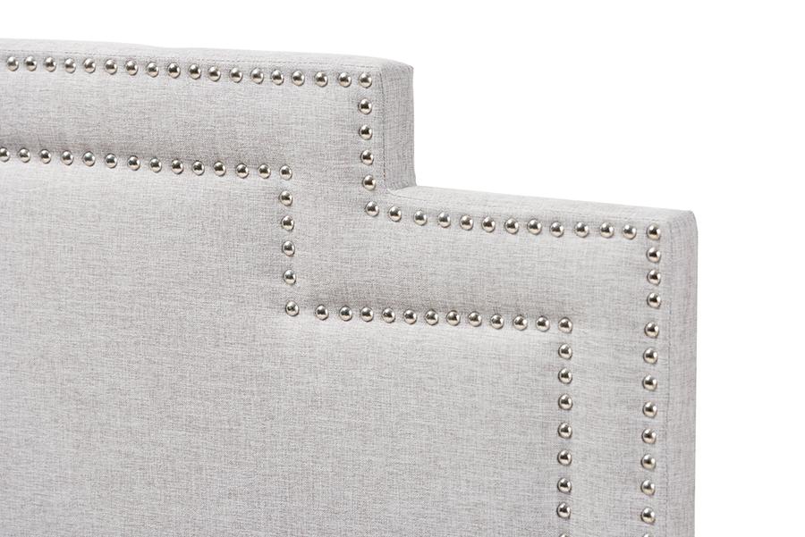 Baxton Studio Casey Modern and Contemporary Greyish Beige Fabric Full Size Headboard