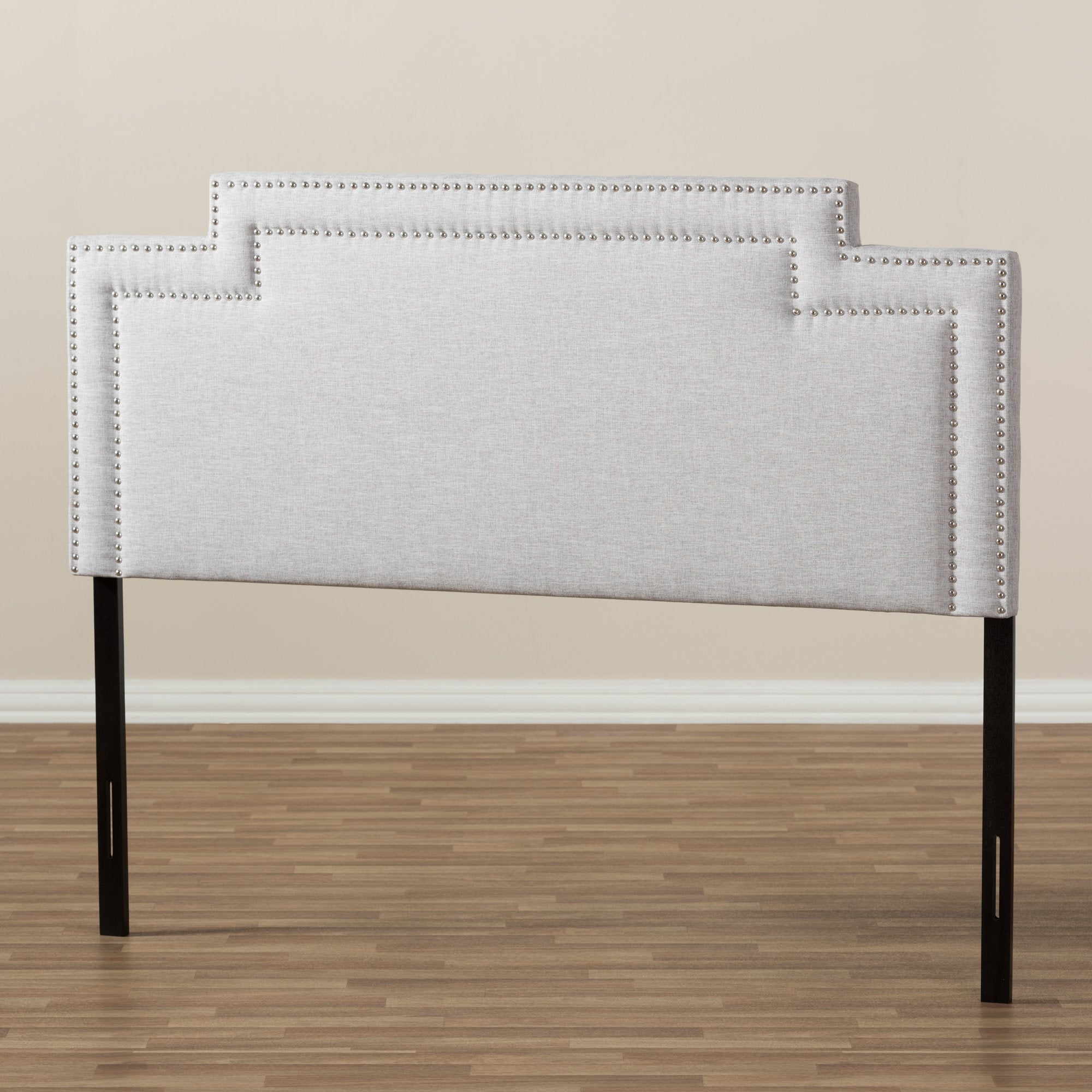 Baxton Studio Casey Modern and Contemporary Greyish Beige Fabric Full Size Headboard