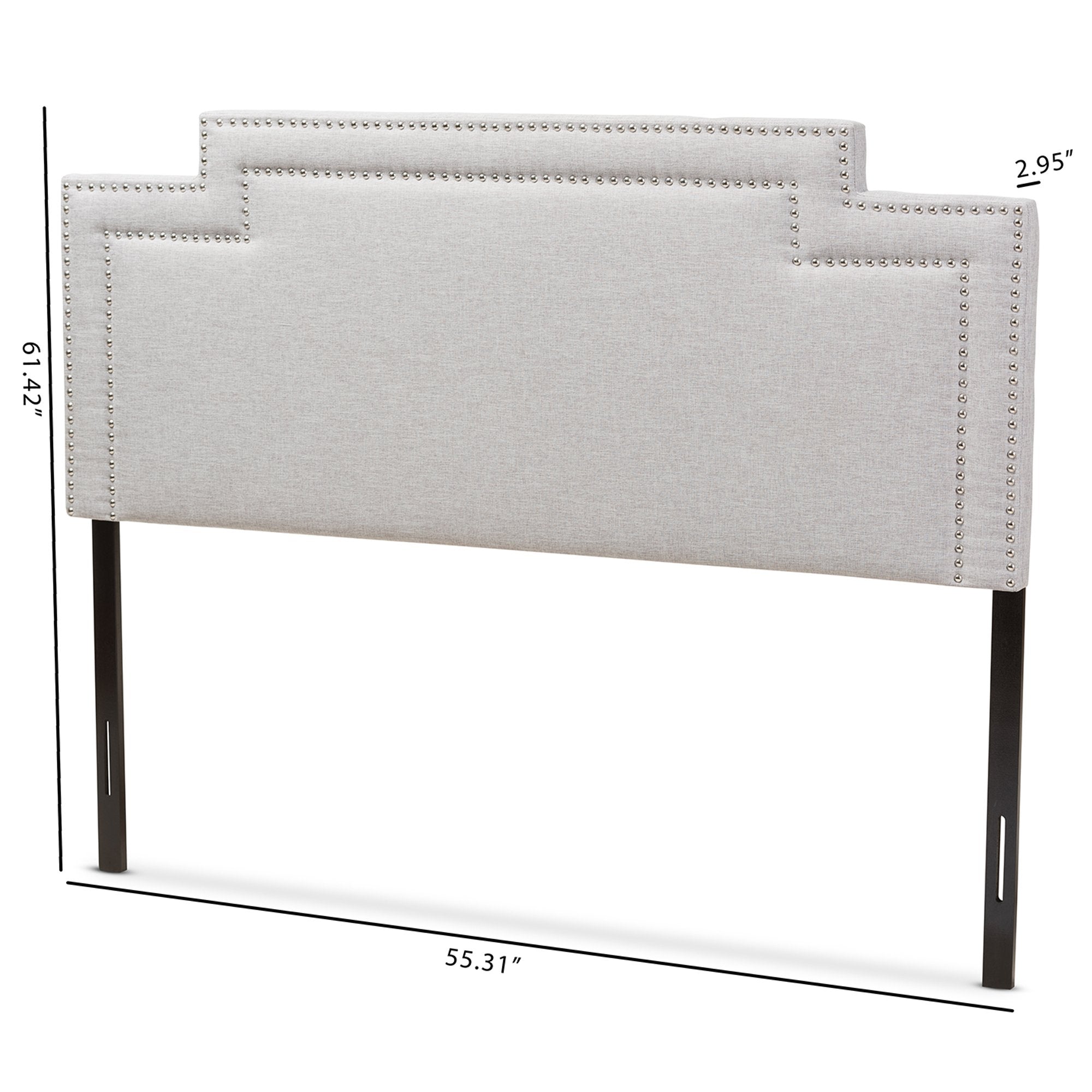 Baxton Studio Casey Modern and Contemporary Greyish Beige Fabric Full Size Headboard