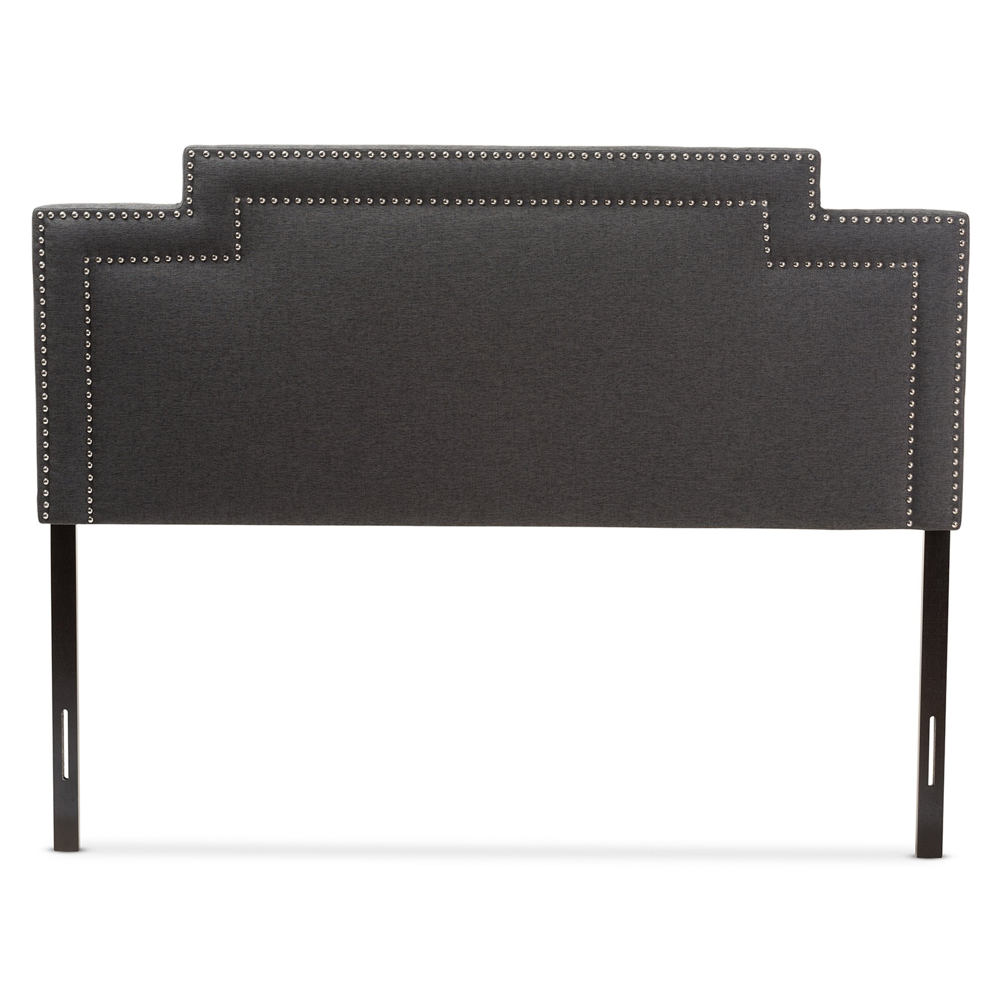 Baxton Studio Casey Modern and Contemporary Dark Grey Fabric King Size Headboard