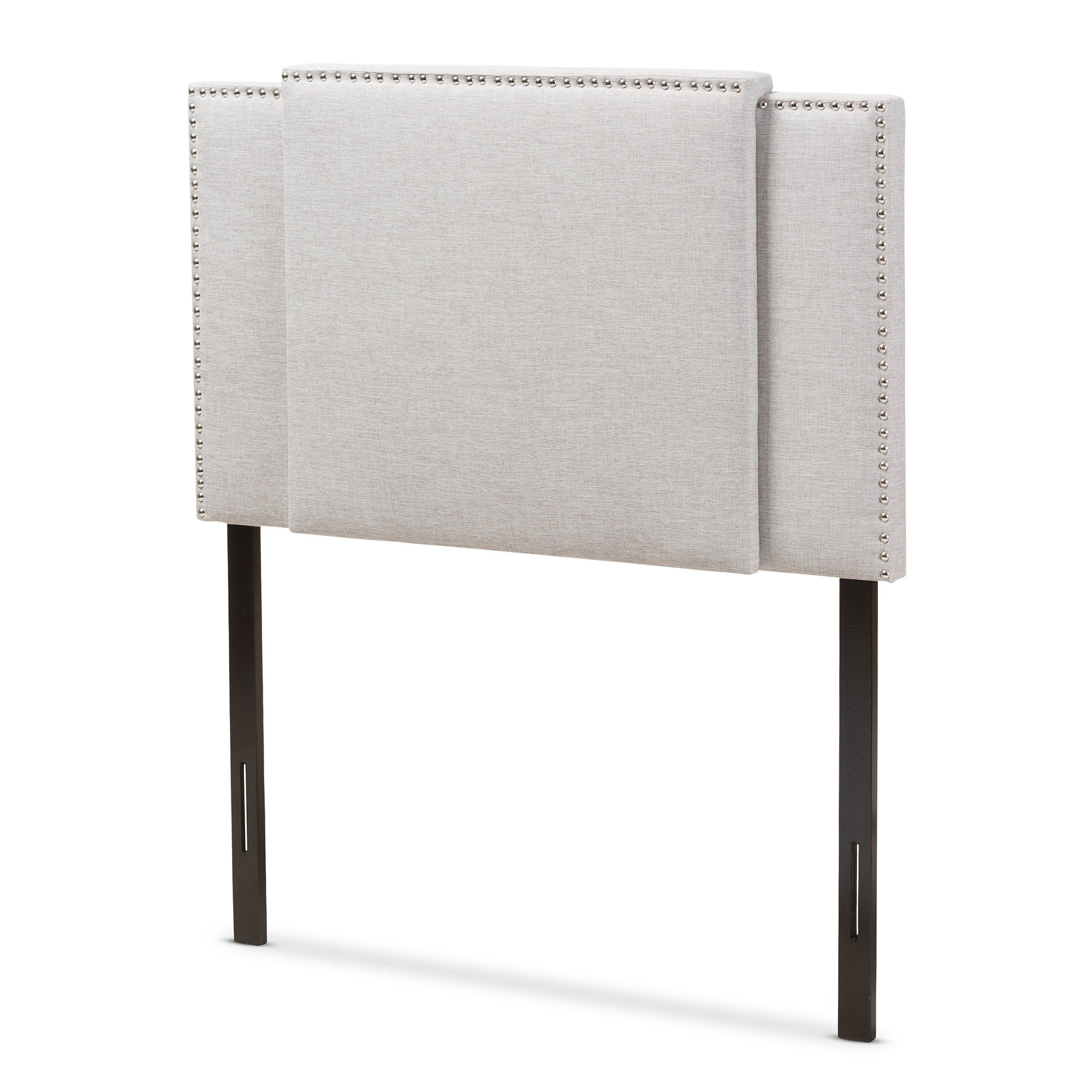 Baxton Studio Ibbie Modern and Contemporary Greyish Beige Fabric Twin and Full Size Expandable Headboard