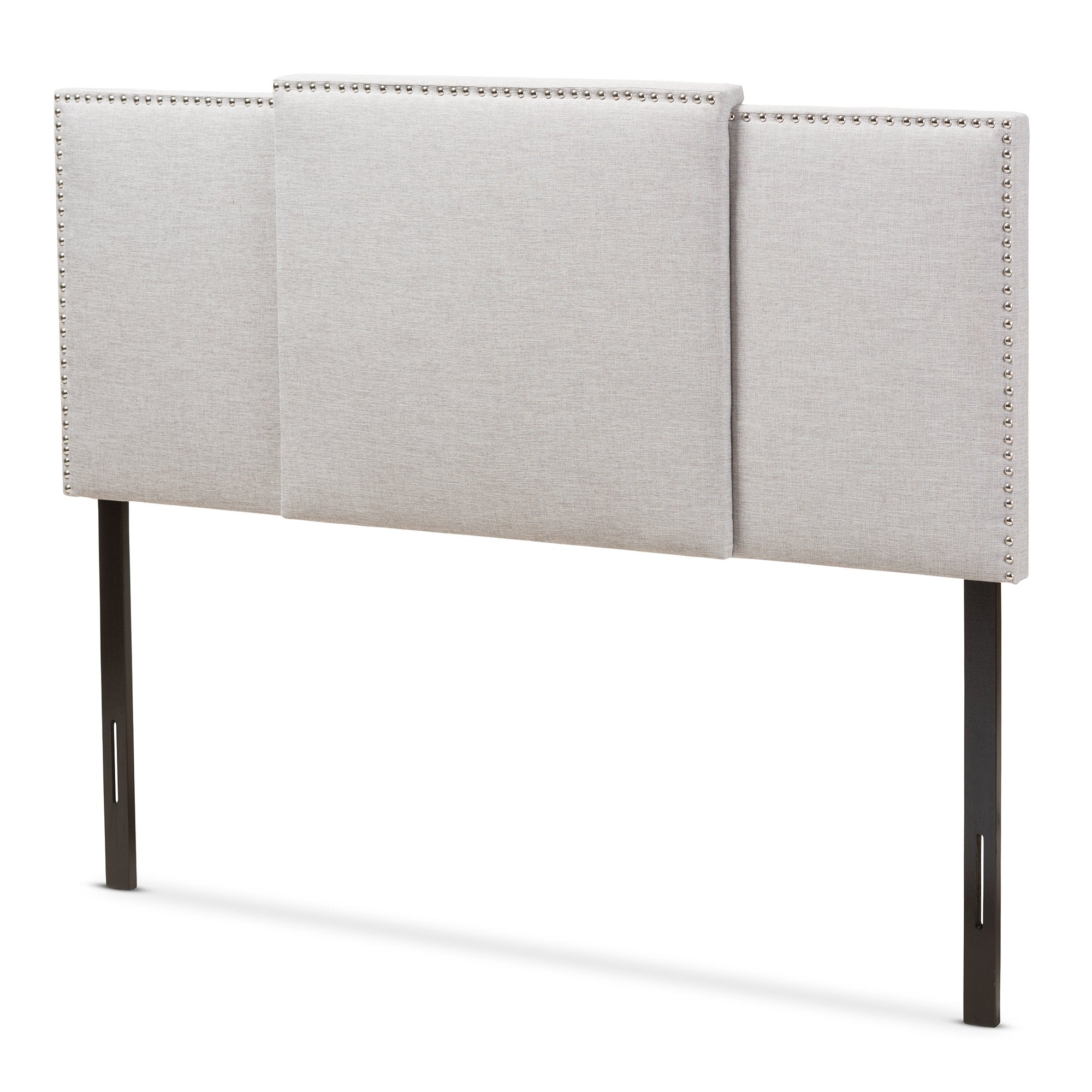 Baxton Studio Ibbie Modern and Contemporary Greyish Beige Fabric Twin and Full Size Expandable Headboard