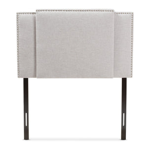 Baxton Studio Ibbie Modern and Contemporary Greyish Beige Fabric Twin and Full Size Expandable Headboard