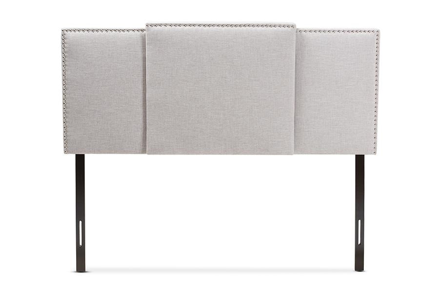 Baxton Studio Ibbie Modern and Contemporary Greyish Beige Fabric Twin and Full Size Expandable Headboard