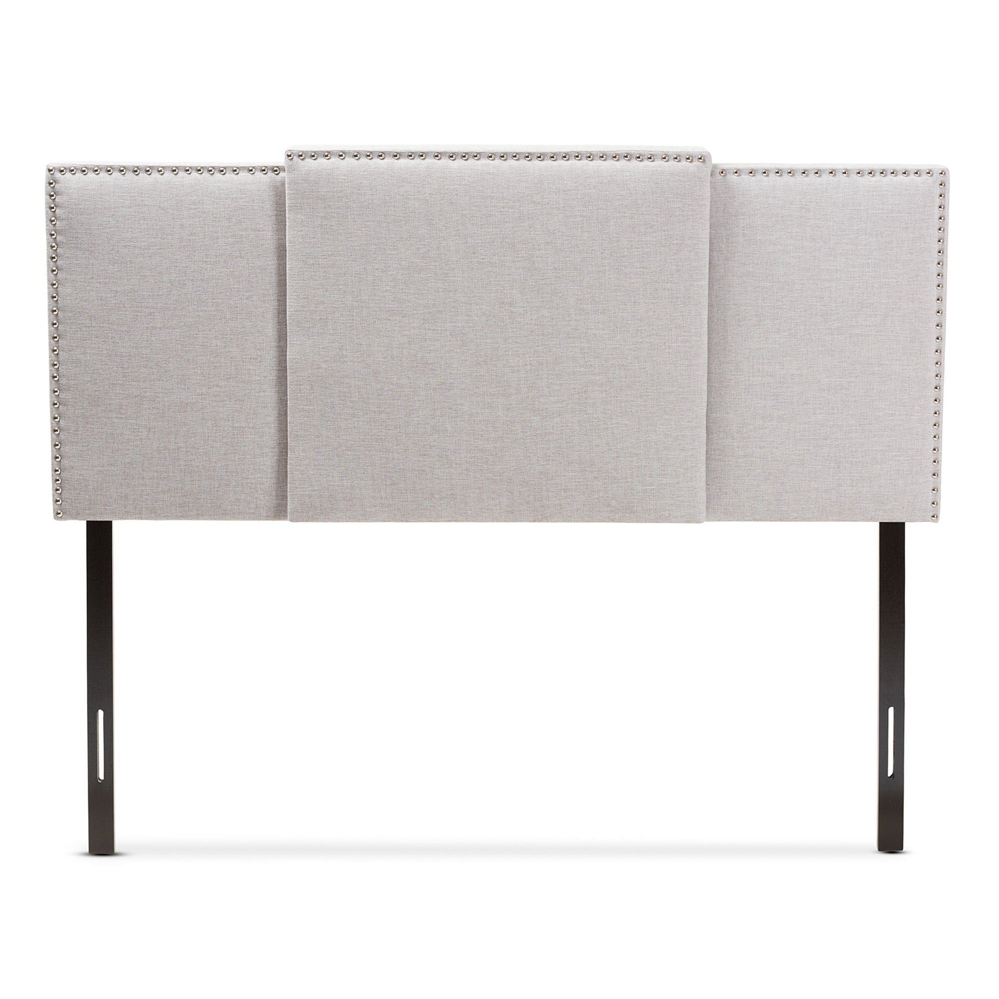 Baxton Studio Ibbie Modern and Contemporary Greyish Beige Fabric Twin and Full Size Expandable Headboard