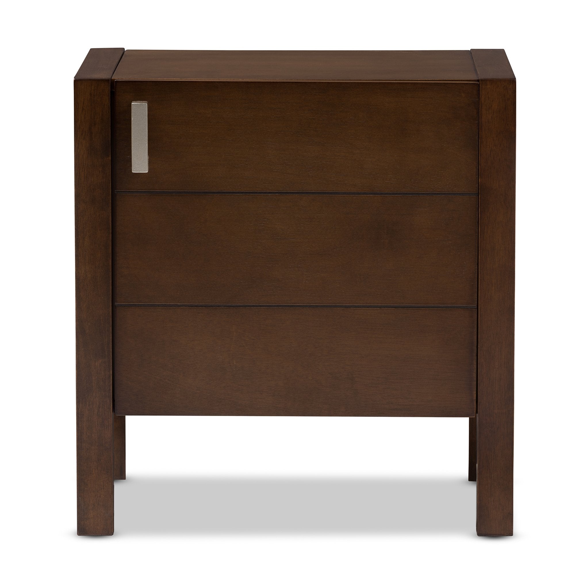 Baxton Studio Mandel Modern and Contemporary Brown Wood Nightstand