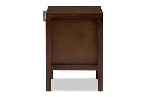 Baxton Studio Mandel Modern and Contemporary Brown Wood Nightstand