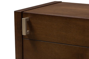 Baxton Studio Mandel Modern and Contemporary Brown Wood Nightstand