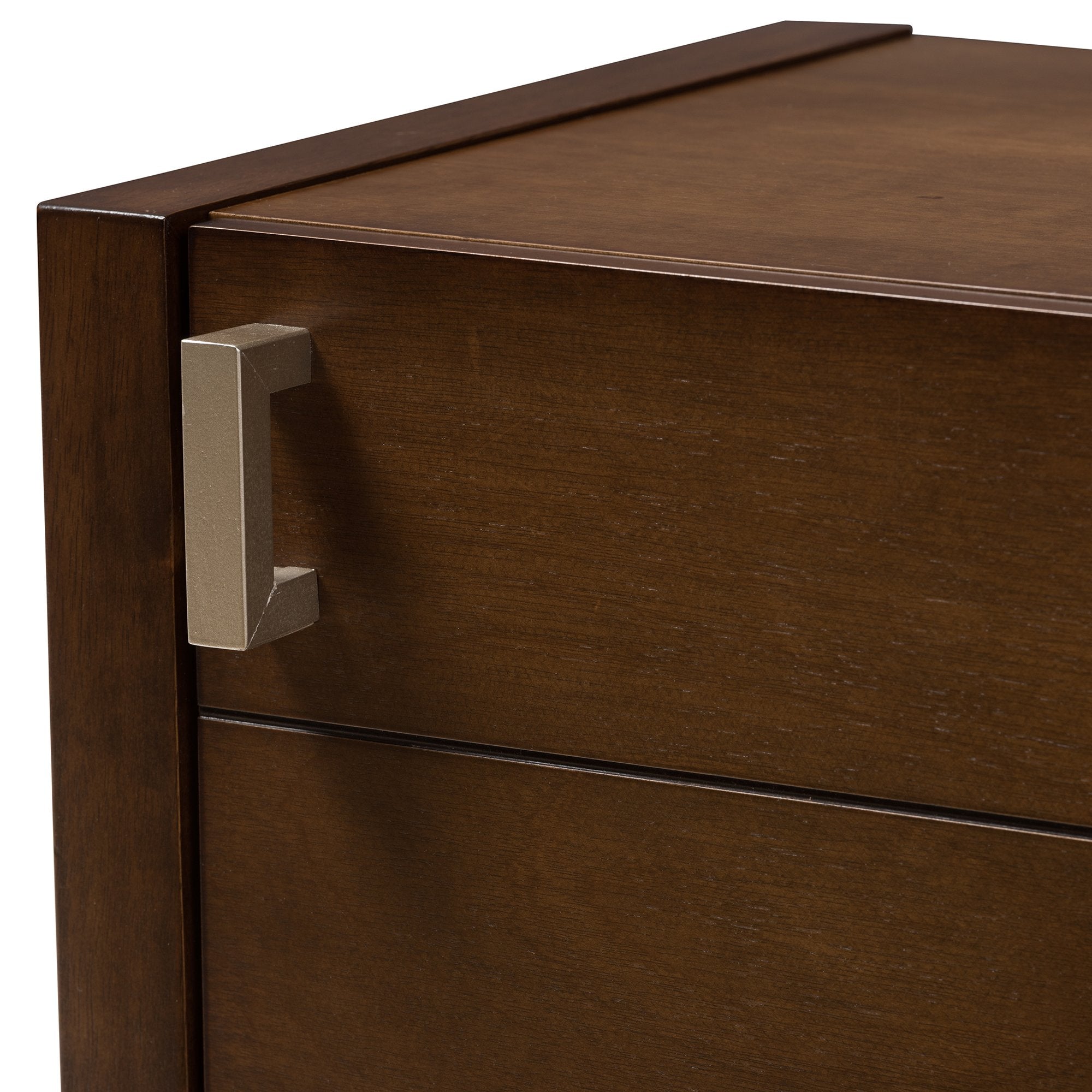 Baxton Studio Mandel Modern and Contemporary Brown Wood Nightstand