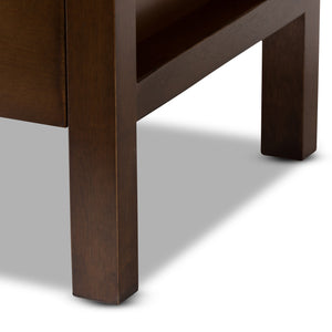 Baxton Studio Mandel Modern and Contemporary Brown Wood Nightstand