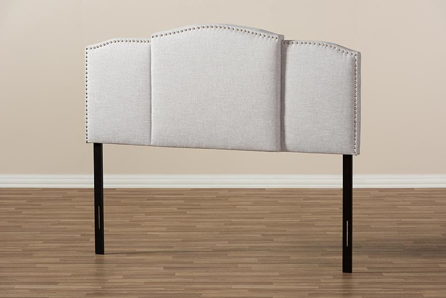 Baxton Studio Allenna Modern and Contemporary Greyish Beige Fabric Twin and Full Size Expandable Headboard