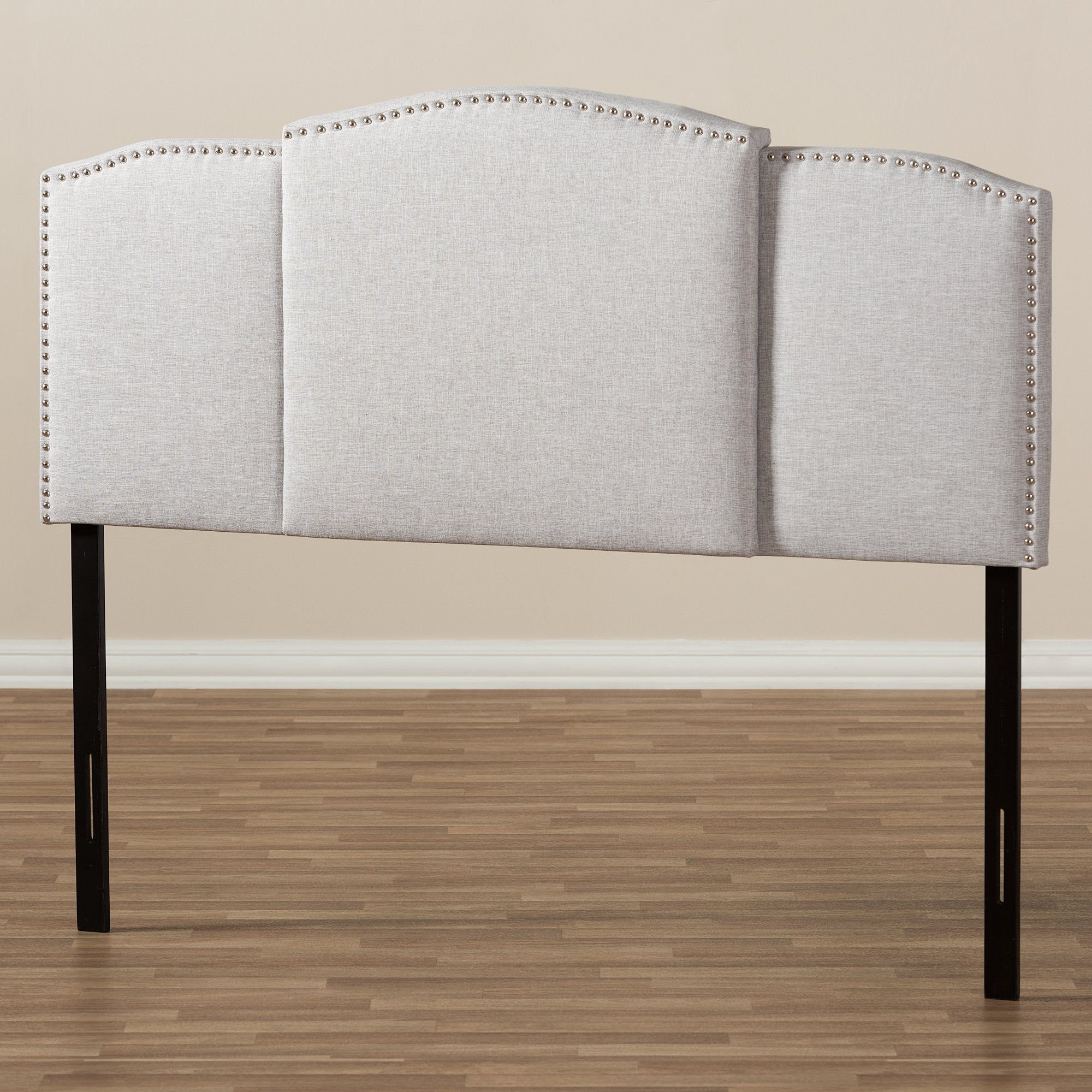 Baxton Studio Allenna Modern and Contemporary Greyish Beige Fabric Twin and Full Size Expandable Headboard