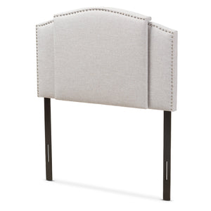 Baxton Studio Allenna Modern and Contemporary Greyish Beige Fabric Twin and Full Size Expandable Headboard