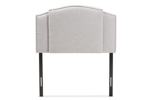 Baxton Studio Allenna Modern and Contemporary Greyish Beige Fabric Twin and Full Size Expandable Headboard