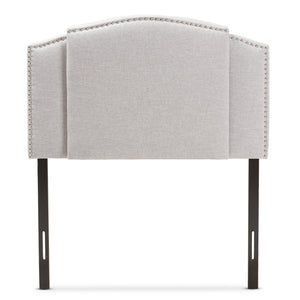 Baxton Studio Allenna Modern and Contemporary Greyish Beige Fabric Twin and Full Size Expandable Headboard