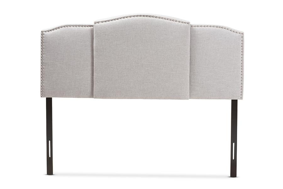 Baxton Studio Allenna Modern and Contemporary Greyish Beige Fabric Twin and Full Size Expandable Headboard