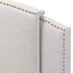 Baxton Studio Allenna Modern and Contemporary Greyish Beige Fabric Twin and Full Size Expandable Headboard