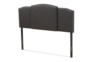 Baxton Studio Allenna Modern and Contemporary Dark Grey Fabric Twin and Full Size Expandable Headboard