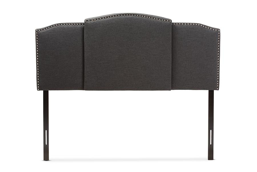 Baxton Studio Allenna Modern and Contemporary Dark Grey Fabric Twin and Full Size Expandable Headboard