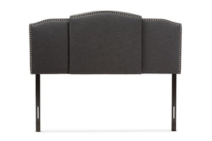 Baxton Studio Allenna Modern and Contemporary Dark Grey Fabric Twin and Full Size Expandable Headboard